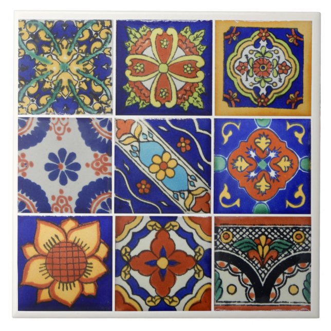 Image of Talavera Tile on 6 x 6 Ceramic Tile (Front)