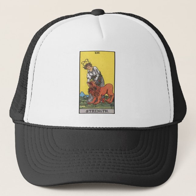 image of tarot strenght card trucker hat (Front)
