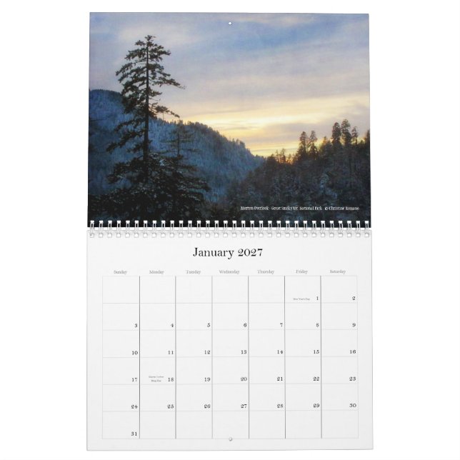 Image of the Great Smoky Mountains 2012 Calendar (Jan 2027)