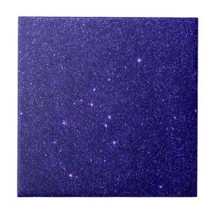 Image of trendy blue glitter ceramic tile