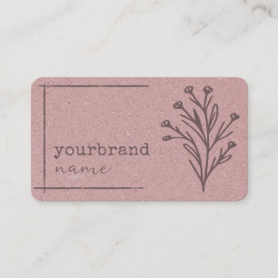Image Template Rustic Floral Flower Kraft Paper Business Card