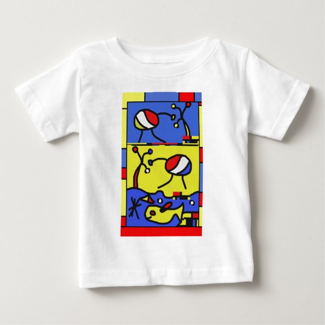 Image with fish modern art baby T-Shirt (Front)