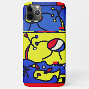 Image with fish modern art iPhone 11 pro max case