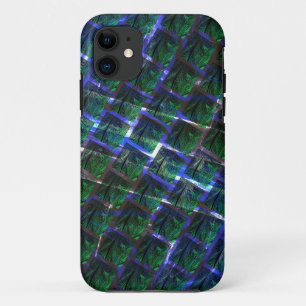 Imagem verde sob grade metálica flutuante? iPhone 11 case