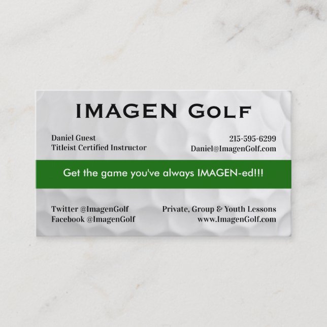 iMAGEN 91 Business Card (Front)