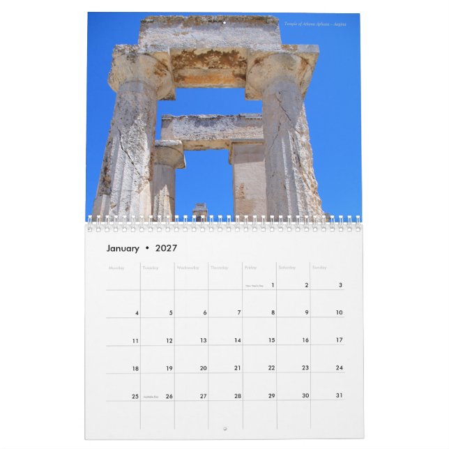 Images of Greece Calendar (Jan 2027)