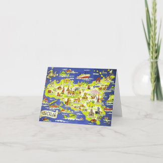 Images of Sicily Blue Folded Card