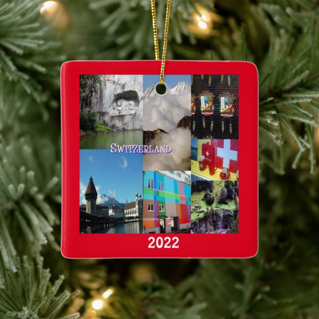 Images of Switzerland  Ceramic Ornament (Tree)