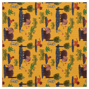 Imaginary animals:lions, mice, elephants fabric
