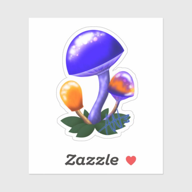 Imaginary Dapperling Orange & Blue Mushroom Cut (Sheet)