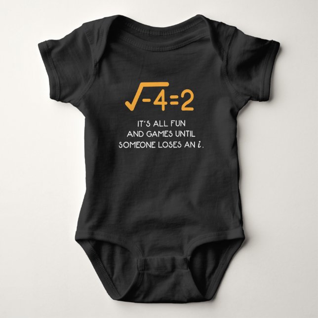 Imaginary number Mathematician  Funny Math Nerd Baby Bodysuit (Front)