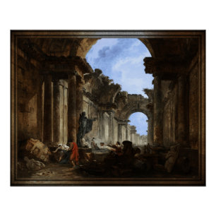 Imaginary View of the Grand Gallery of the Louvre Poster