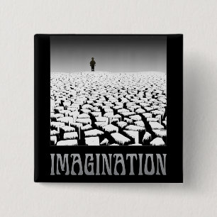 Imagination 15 Cm Square Badge