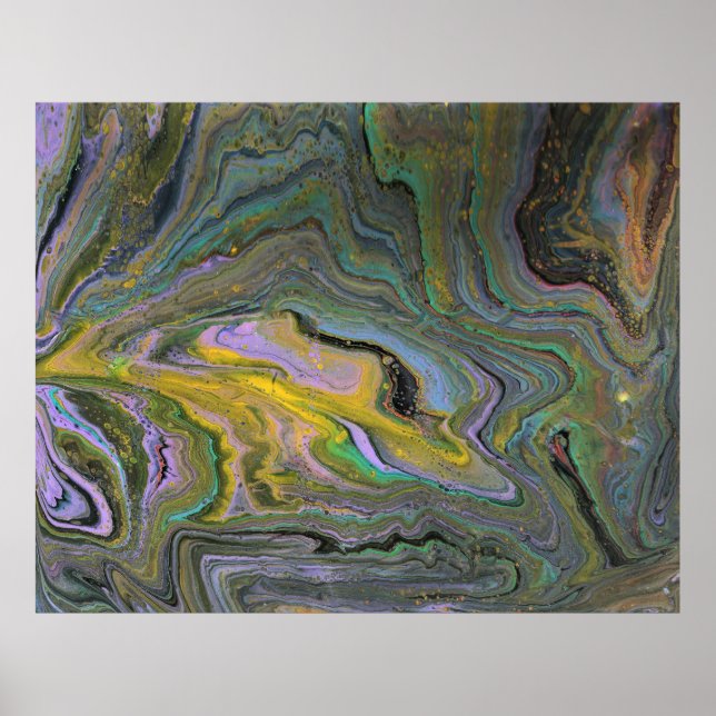 Imagination 1 Abstract Acrylic Geode Poster Print (Front)