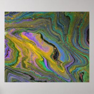 Imagination 2 Vibrant Geode Abstract Art Print