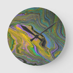 Imagination 2 Vibrant Geode Abstract Wall Clock