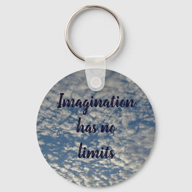 Imagination and Creative Encouragement Sky Photo Key Ring (Front)