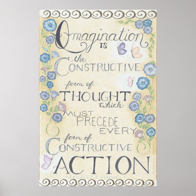 Imagination - Charles Haanel Quote Poster (Front)