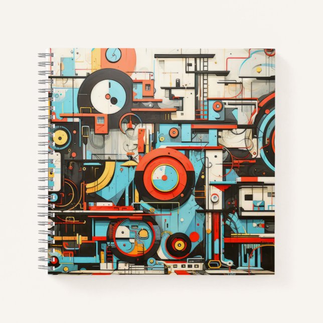 Imagination Concept Abstract Colourful Painting Notebook (Front)