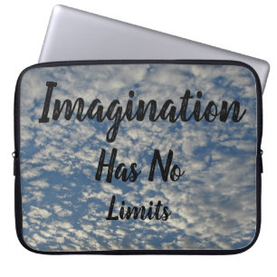 Imagination Has No Limits Blue Sky Clouds Photo Laptop Sleeve