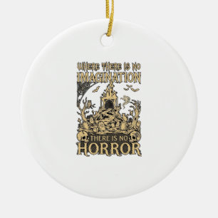 Imagination Horror Halloween Haunted House Cemeter Ceramic Ornament