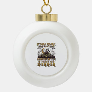Imagination Horror Halloween Haunted House Graveya Ceramic Ball Christmas Ornament