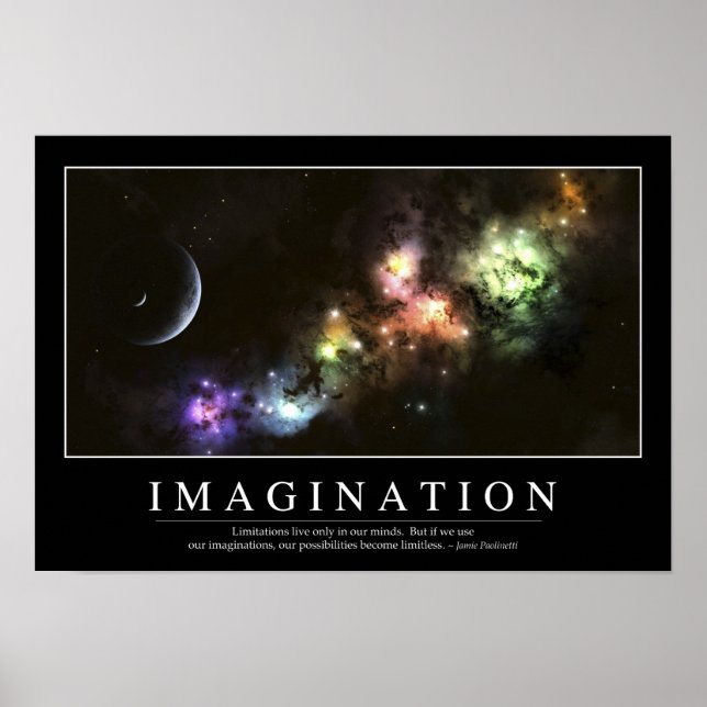 Imagination: Inspirational Quote Poster (Front)