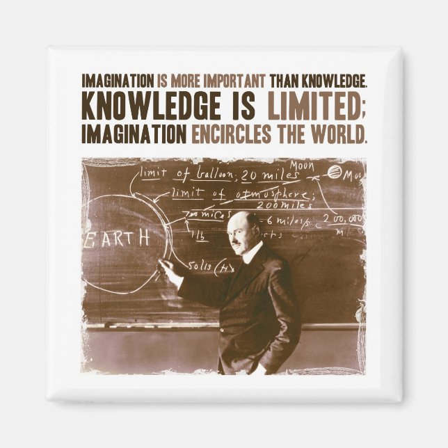 Imagination is more important than knowledge magnet (Front)