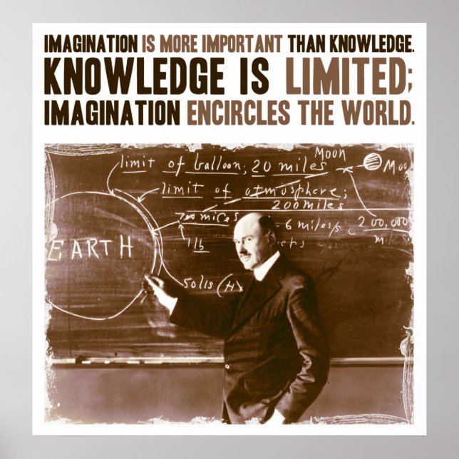 Imagination is more important than knowledge poster (Front)