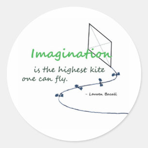 "Imagination is the Highest Kite" Classic Round Sticker