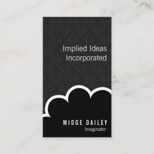 Imaginator Cloud on Dark Damask Business Card