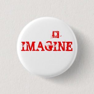IMAGINE 3 CM ROUND BADGE