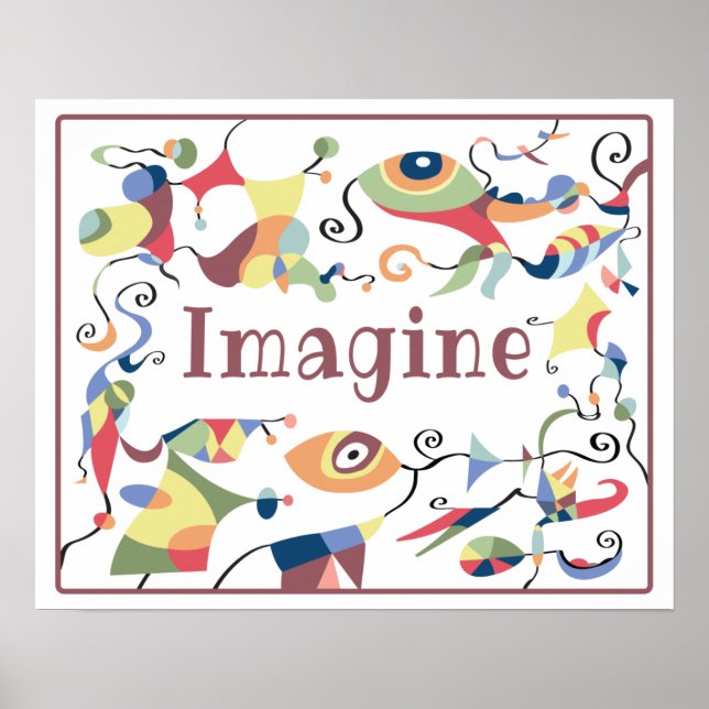 Imagine Abstract Decor Poster for Child's Room (Front)