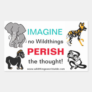 IMAGINE- Africa - Wildlife - Nature - Conservation Rectangular Sticker