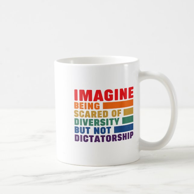 Imagine Being Ed Of Diversity But Not Dictatorship Coffee Mug (Right)