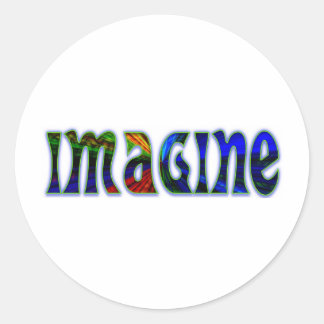Imagine Classic Round Sticker