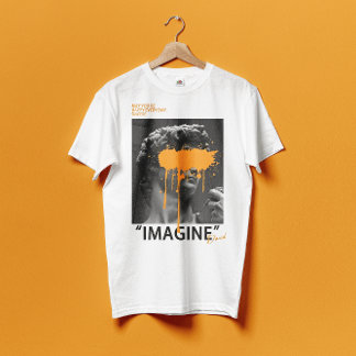 IMAGINE David Sculpture with orange paint T-Shirt