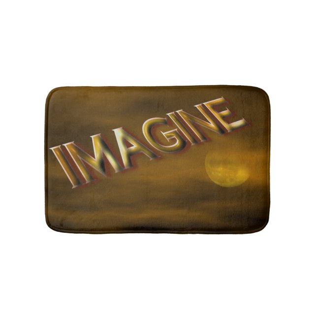 Imagine Fantasy Moon Sky Inspirational Bath Mat (Front)