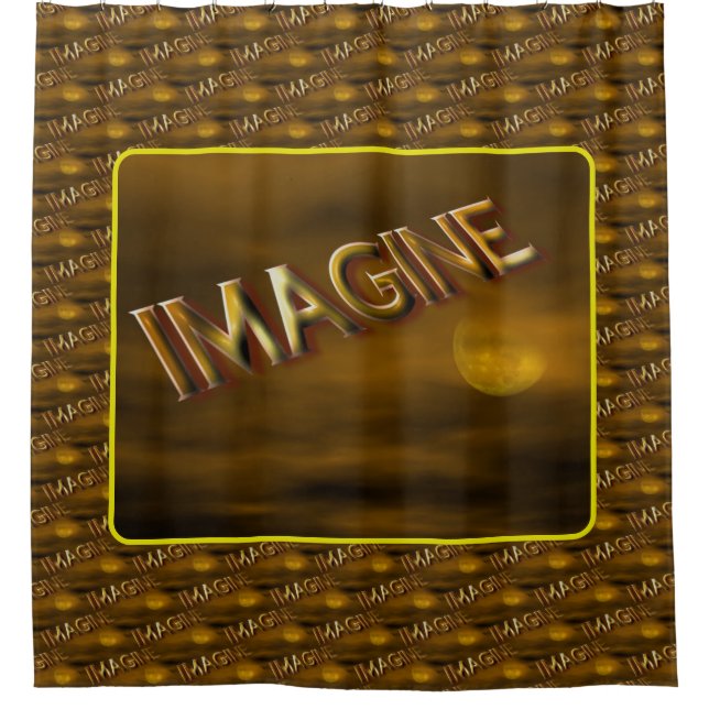 Imagine Fantasy Sky Inspirational Pattern Shower Curtain (Front)