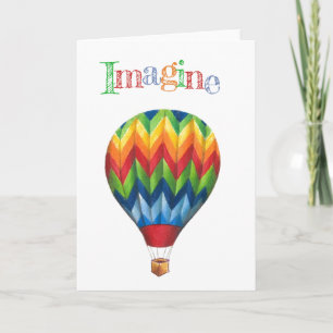 "Imagine" Hot Air Balloon greeting card