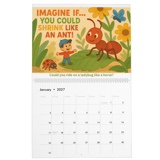 Imagine If… Kids’ Creative Imagination Calendar (Jan 2027)
