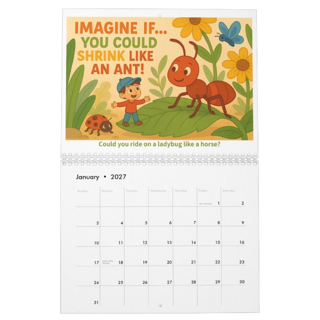 Imagine If… Kids’ Creative Imagination Calendar (Jan 2027)
