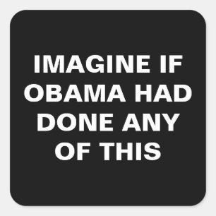 IMAGINE IF OBAMA HAD DONE ANY OF THIS SQUARE STICKER
