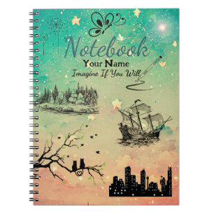'Imagine If You Will' Spiral Notebook
