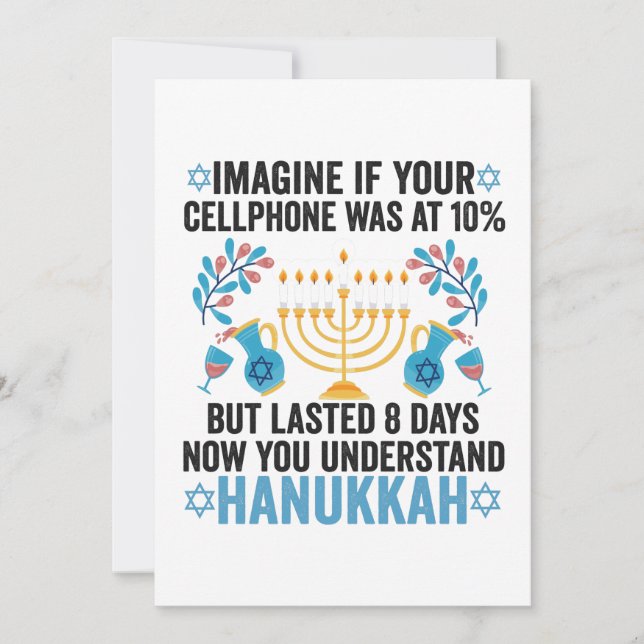 Imagine If Your Cell Phone Was At 10% But Lasted 8 Thank You Card (Front)