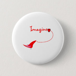 "Imagine"---John Gifts 6 Cm Round Badge