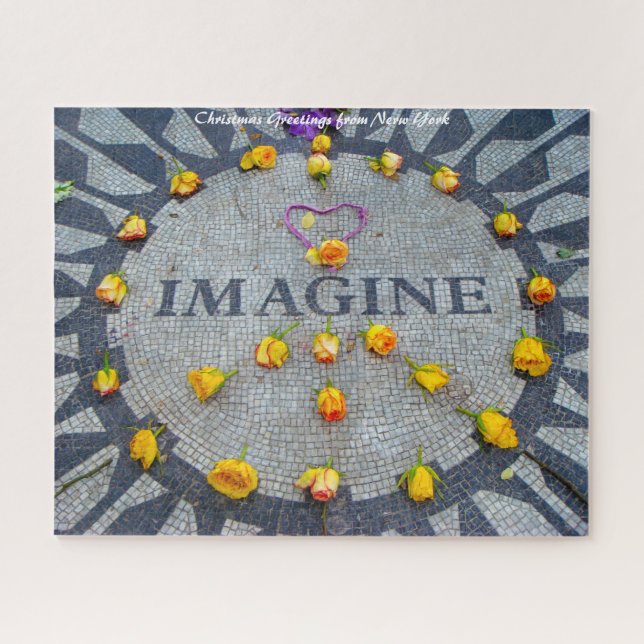 Imagine Memorial New York. Christmas Greetings Jigsaw Puzzle (Horizontal)
