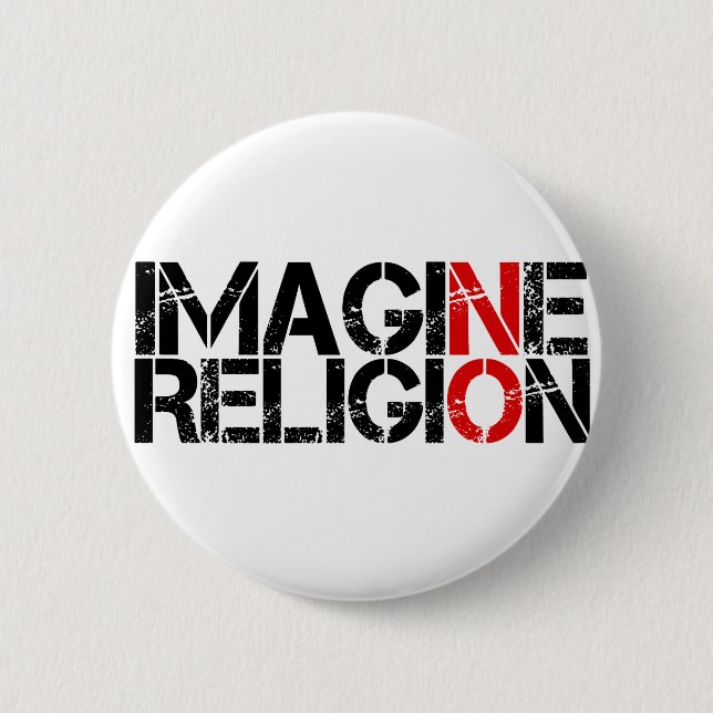 Imagine No Religion 6 Cm Round Badge (Front)
