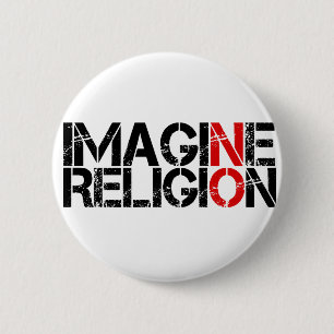 Imagine No Religion 6 Cm Round Badge
