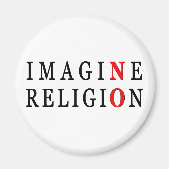 Imagine No Religion Magnet (Front)